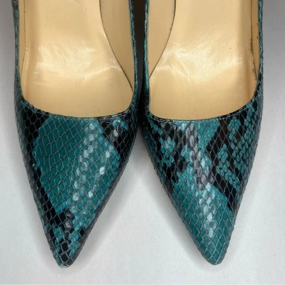 KATE SPADE Licorice Blue Snakeskin Heels Pump - Picture 3 of 8